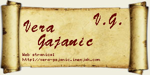 Vera Gajanić vizit kartica